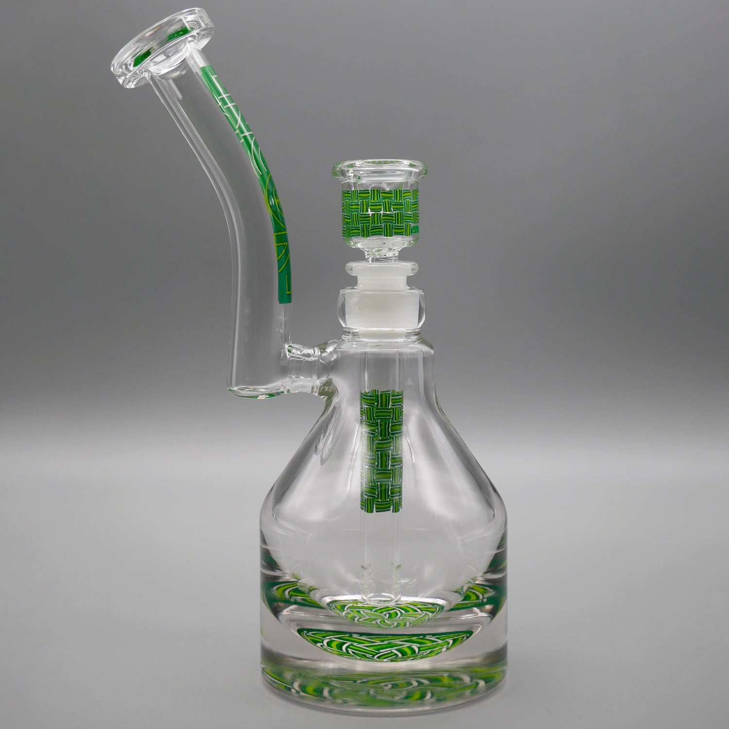 Basket Green — Basketweave Henny Pounder Bubbler (view 1)