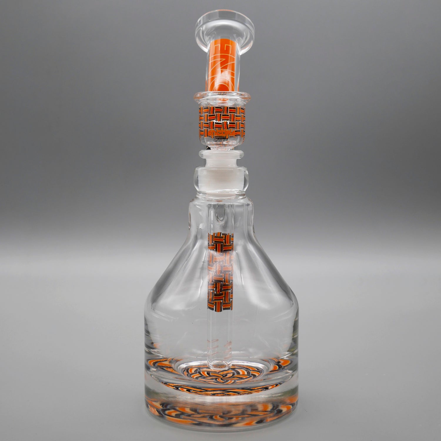 Basket Orange — Basketweave Henny Pounder Bubbler (view 3)