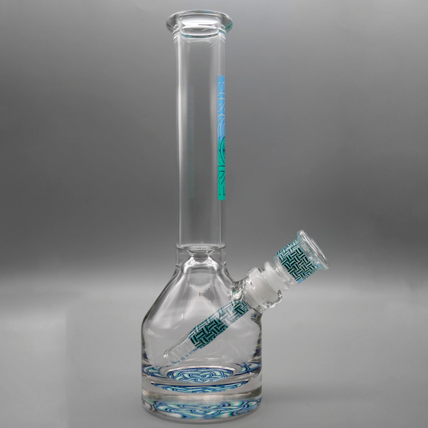 Basket Cyan — 11" Basketweave Henny Pounder (view 1)