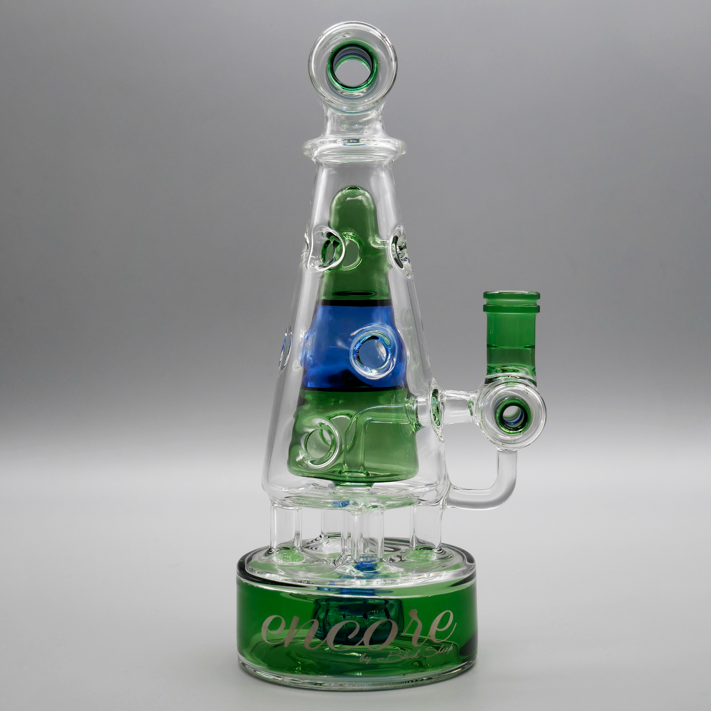 9" Encore Collection Fab Trophy Dab rig w/ 2-tone Accents and Showerhead Perc