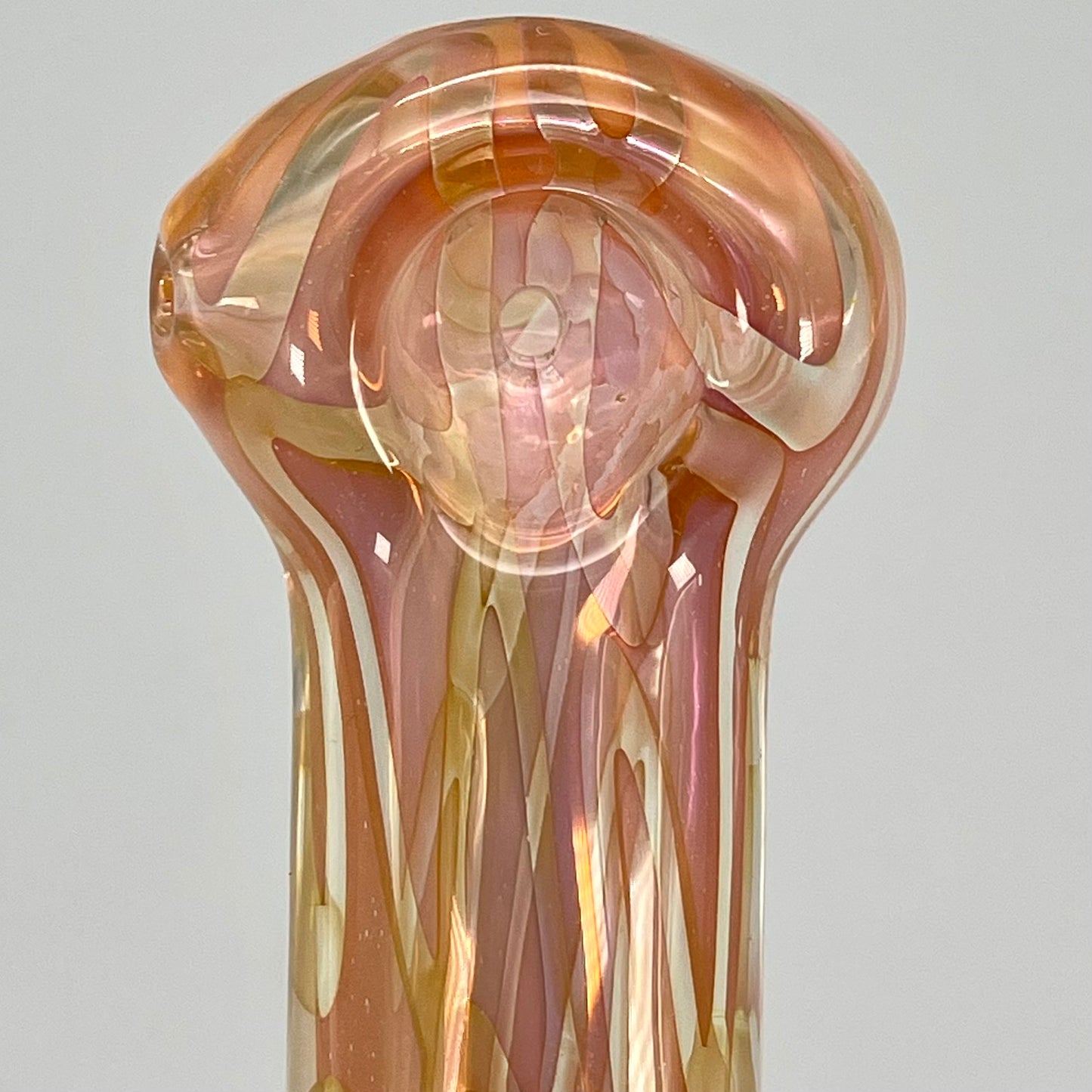 3.5" Gold Fume Squiggle Spoon Hand Pipe