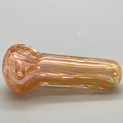 3.5" Gold Fume Squiggle Spoon Hand Pipe