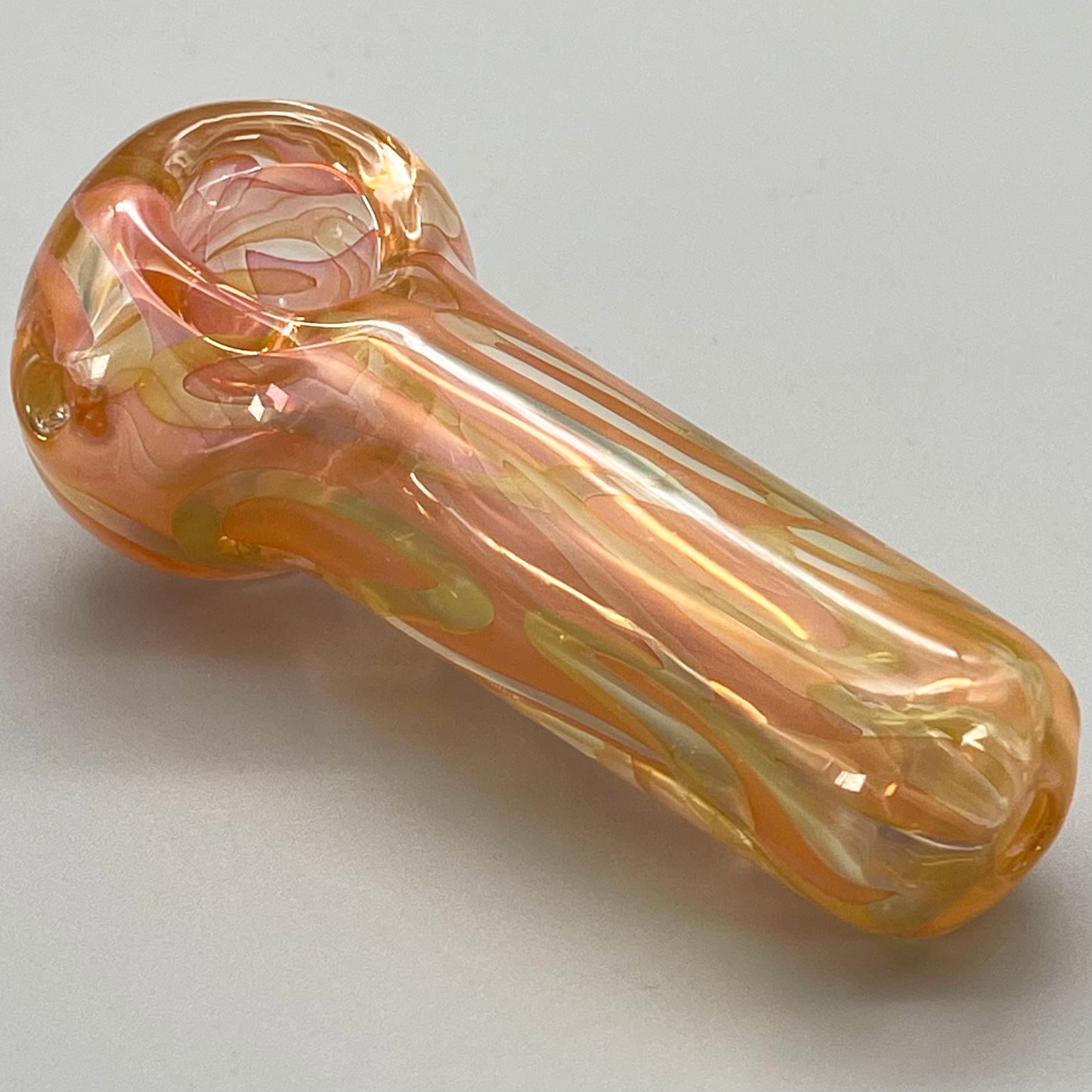 3.5" Gold Fume Squiggle Spoon Hand Pipe