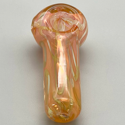 3.5" Gold Fume Squiggle Spoon Hand Pipe