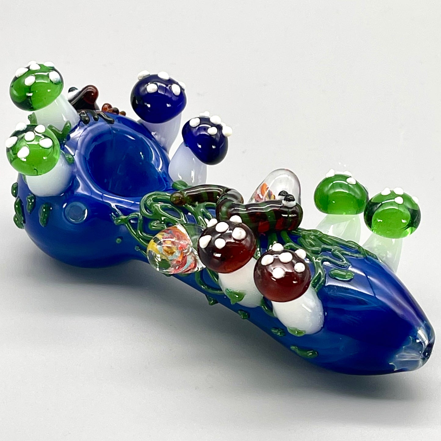 5" Forest w/ Frog, Caterpillar, and Mushrooms Hand Pipe