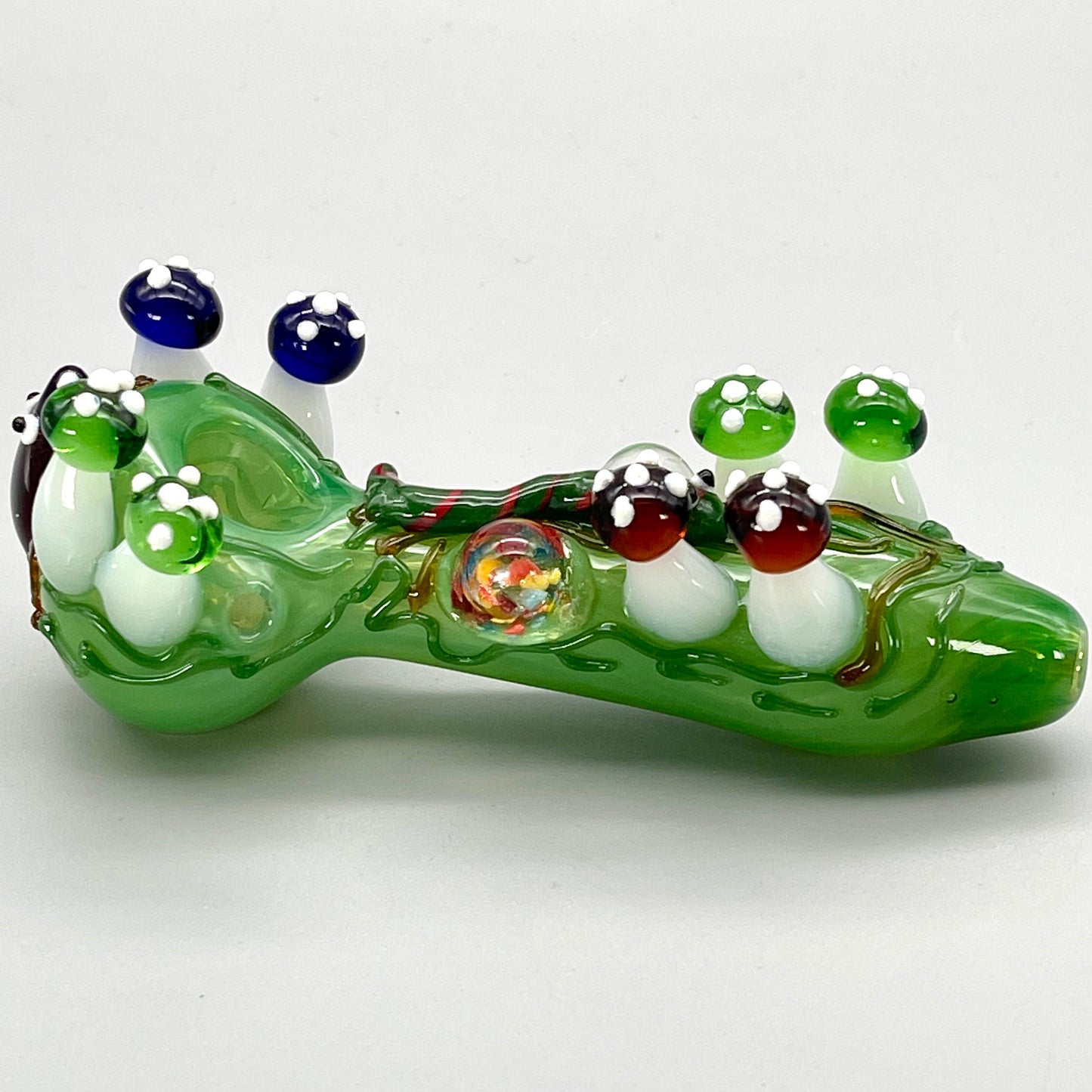 5" Forest w/ Frog, Caterpillar, and Mushrooms Hand Pipe