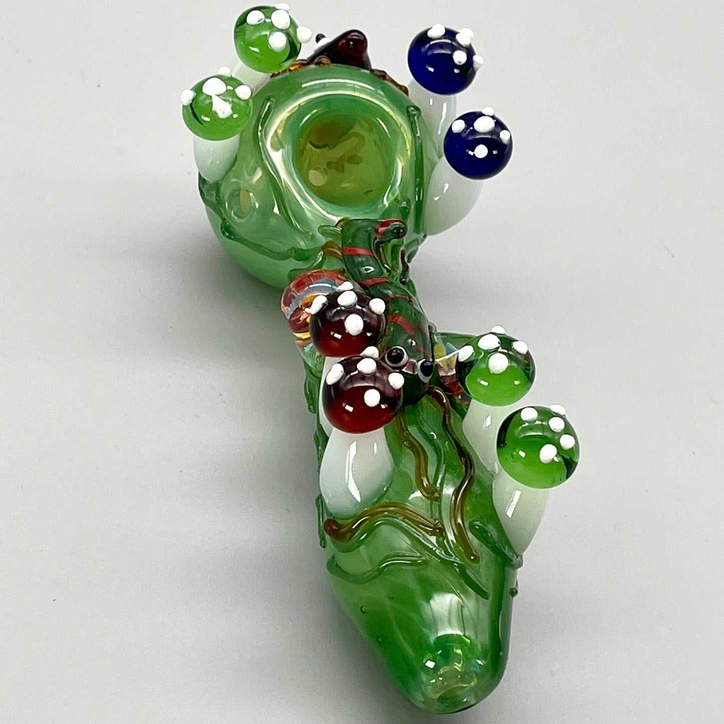 5" Forest w/ Frog, Caterpillar, and Mushrooms Hand Pipe