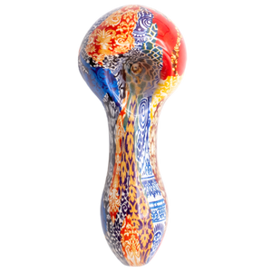4" Kaleidoscope Inside-Out Glass Hand Pipe | Encore