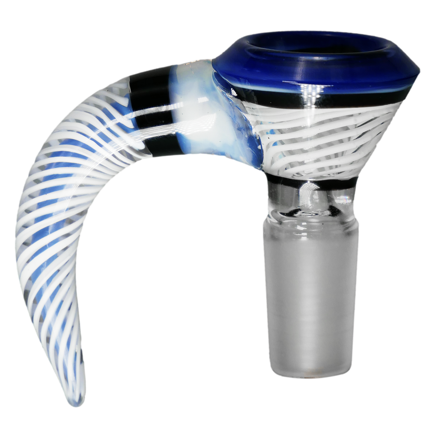 Thick Multi-layer Spiral Horn Glass Bowl Slide