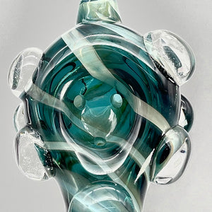 5" Fumed 3-Hole Spoon w/ Flattened Mouthpiece and Steamroller Style Carb Hand Pipe