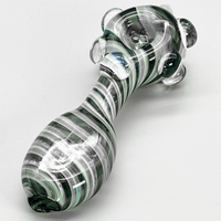 5" Fumed 3-Hole Spoon w/ Flattened Mouthpiece and Steamroller Style Carb Hand Pipe
