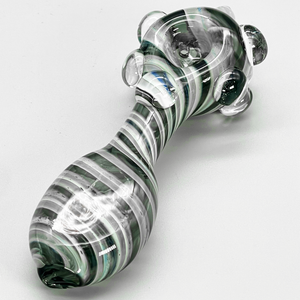 5" Fumed 3-Hole Spoon w/ Flattened Mouthpiece and Steamroller Style Carb Hand Pipe