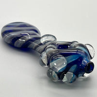 5" Fumed 3-Hole Spoon w/ Flattened Mouthpiece and Steamroller Style Carb Hand Pipe