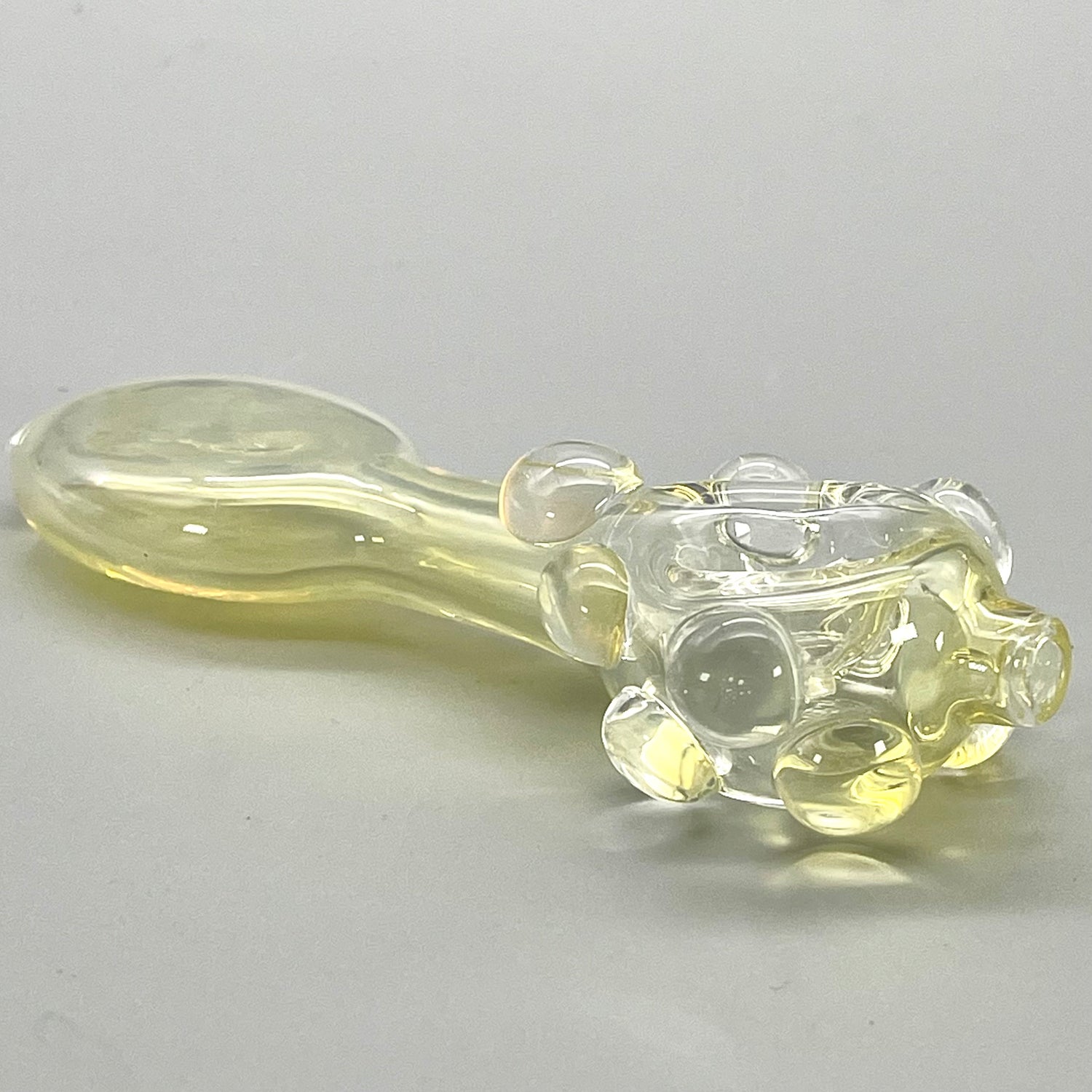 5" Fumed 3-Hole Spoon w/ Flattened Mouthpiece and Steamroller Style Carb Hand Pipe