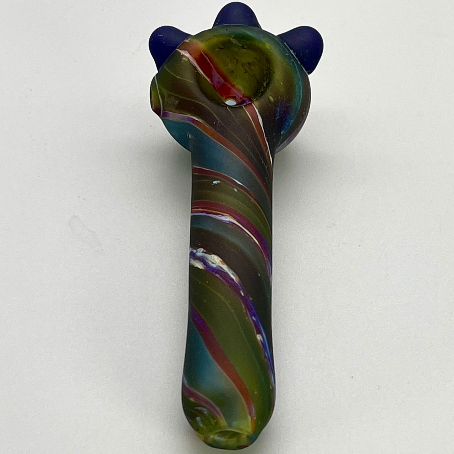 4.5" Sandblast Spiral Spoon Hand Pipe