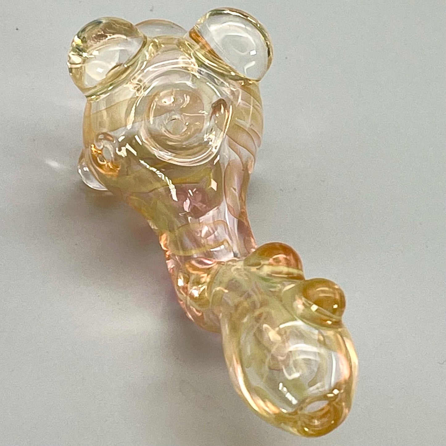 5" Gold Fume Knotty Squiggly Sherlock Hand Pipe