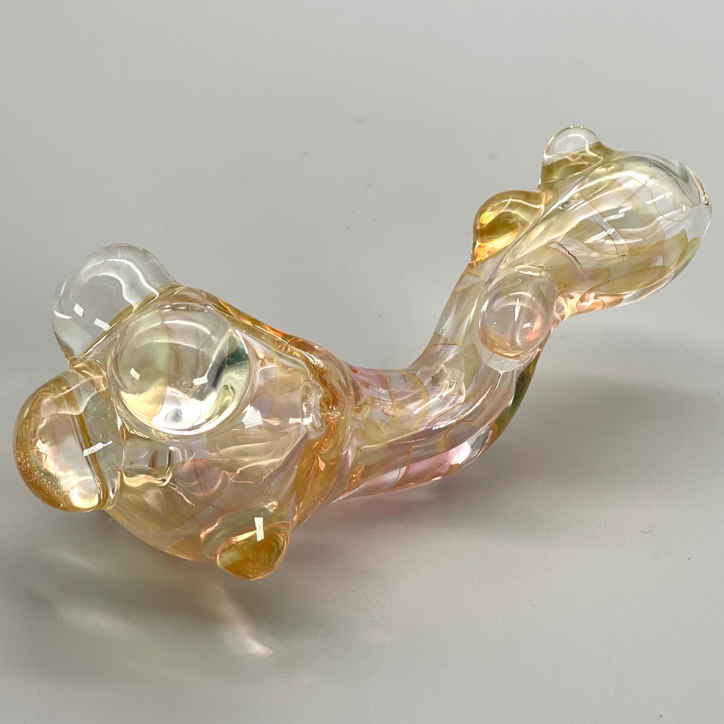 5" Gold Fume Knotty Squiggly Sherlock Hand Pipe
