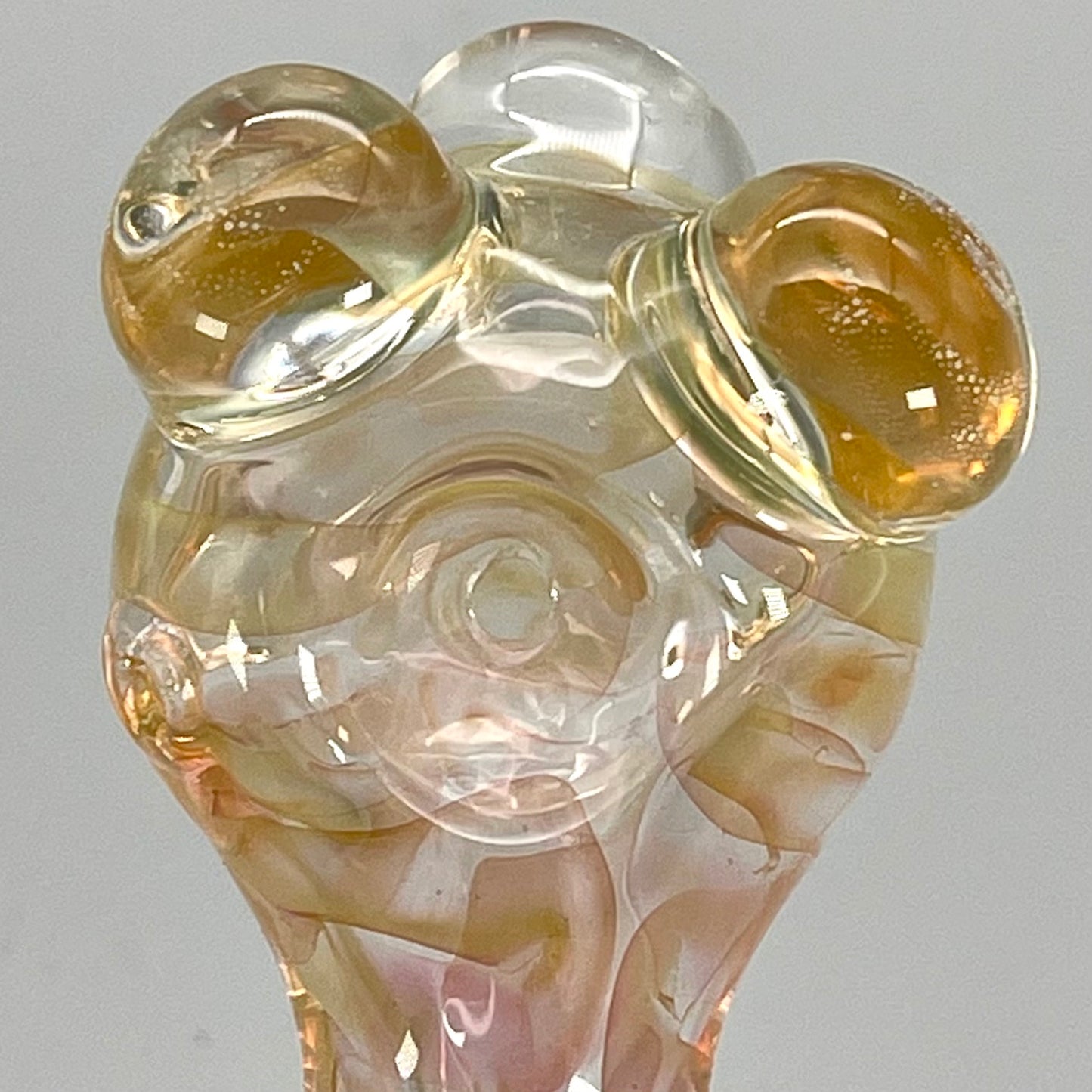 5" Gold Fume Knotty Squiggly Sherlock Hand Pipe