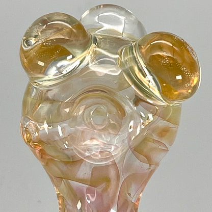 5" Gold Fume Knotty Squiggly Sherlock Hand Pipe