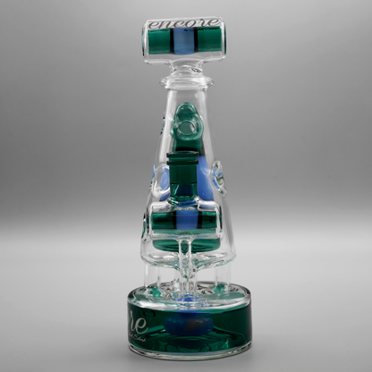 9" Encore Collection Fab Trophy Dab rig w/ 2-tone Accents and Showerhead Perc