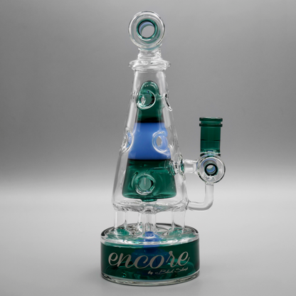 9" Encore Collection Fab Trophy Dab rig w/ 2-tone Accents and Showerhead Perc