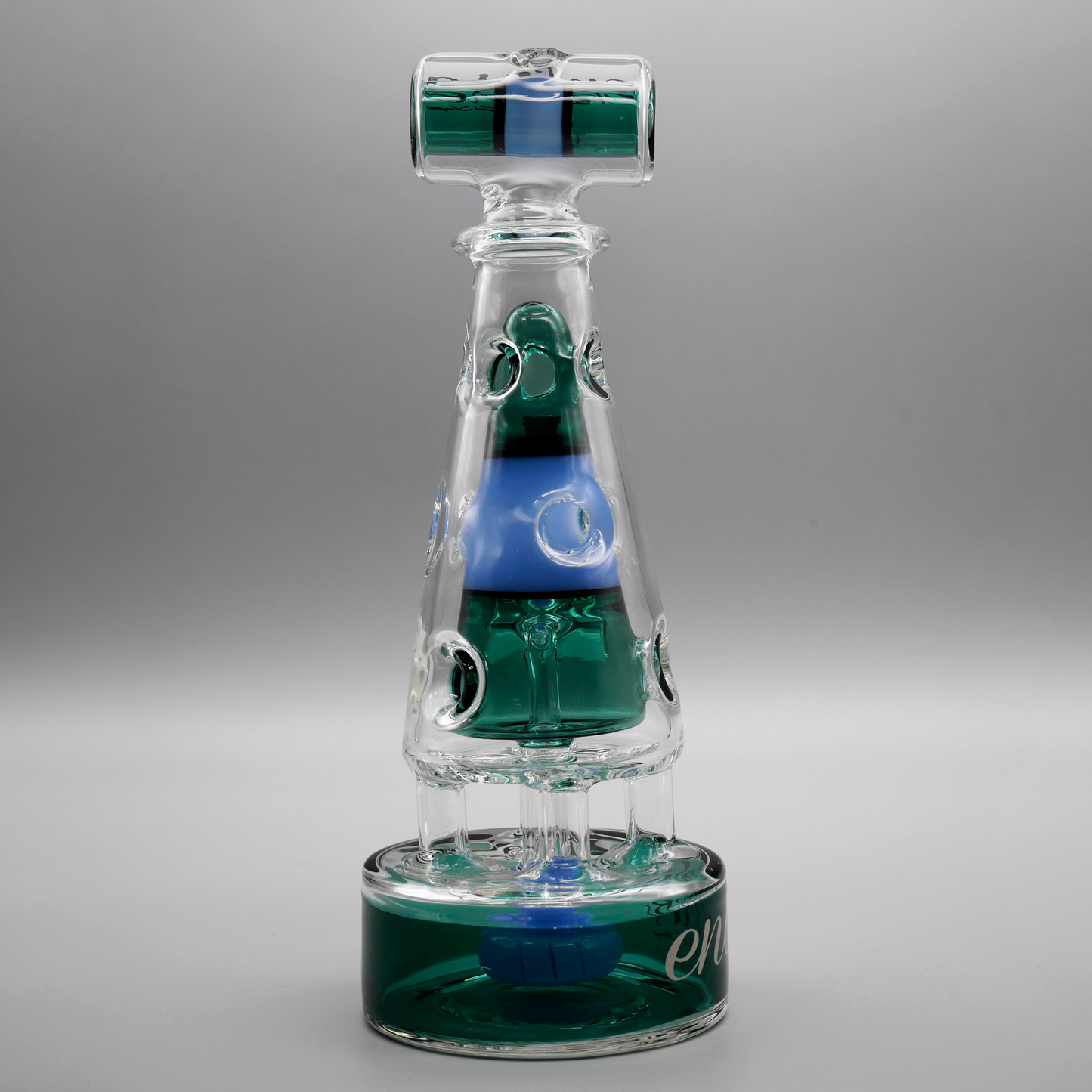 9" Encore Collection Fab Trophy Dab rig w/ 2-tone Accents and Showerhead Perc