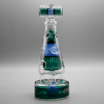 9" Encore Collection Fab Trophy Dab rig w/ 2-tone Accents and Showerhead Perc