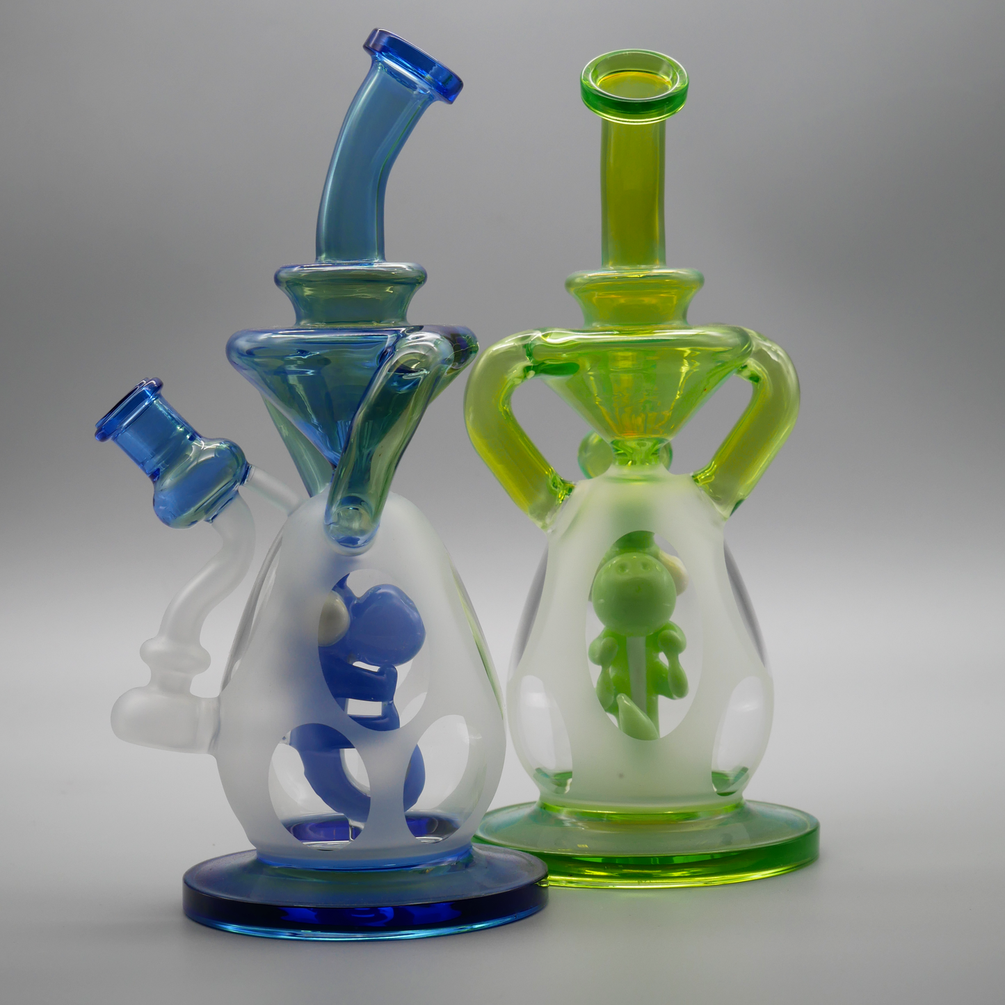 9" Encore Collection Color Baby Dinosaur Egg Recycler Dab Rig