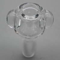 3PACK Thick Bubble Marble Clear Glass Bowl Slide