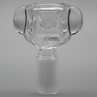 3PACK Thick Bubble Marble Clear Glass Bowl Slide