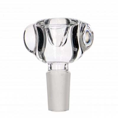 3PACK Thick Bubble Marble Clear Glass Bowl Slide