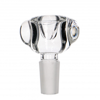 3PACK Thick Bubble Marble Clear Glass Bowl Slide