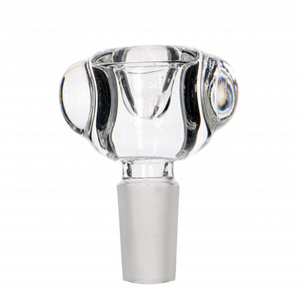 3PACK Thick Bubble Marble Clear Glass Bowl Slide