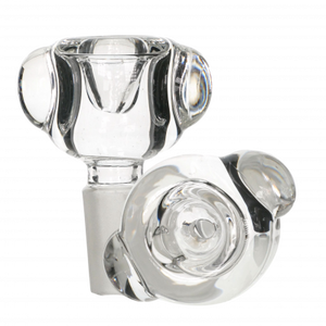3PACK Thick Bubble Marble Clear Glass Bowl Slide