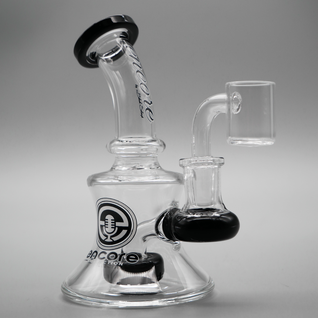 black encore dab rig sitting on a gray background
