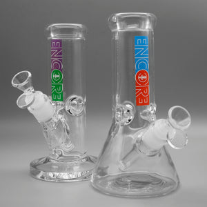 Encore 8" 50x7mm Heavy Mini Beaker & Straight Bong Set
