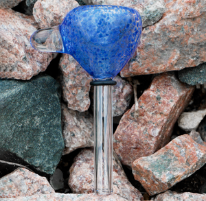 9.5mm Old School Spot Frit Bubble Glass Bowl Slide