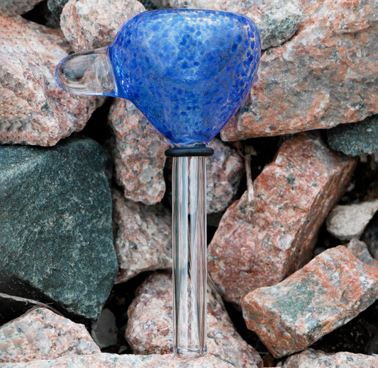 9.5mm Old School Spot Frit Bubble Glass Bowl Slide