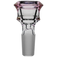 Diamond Edge Cylinder Maria Assorted Color Glass Bowl Slide