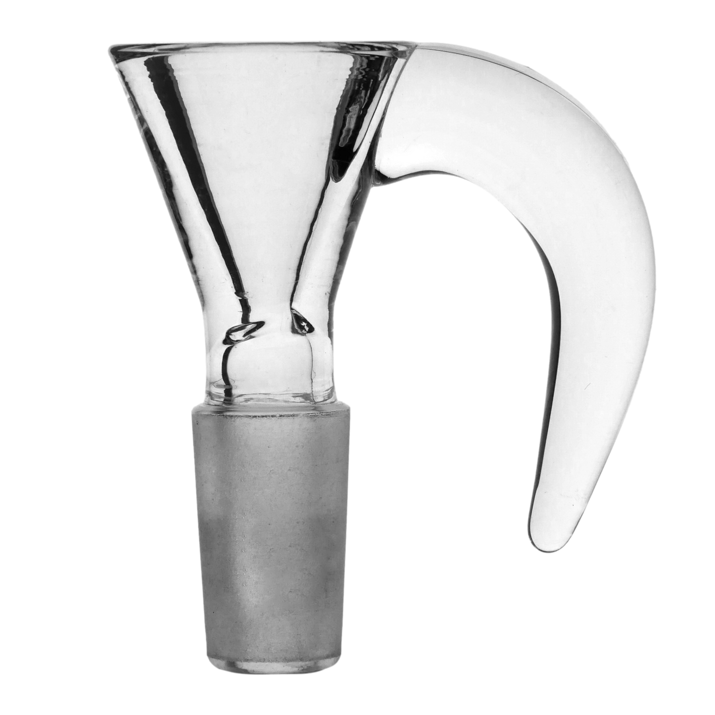 Clear Funnel Horn Glass Bowl Slide