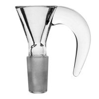 Clear Funnel Horn Glass Bowl Slide