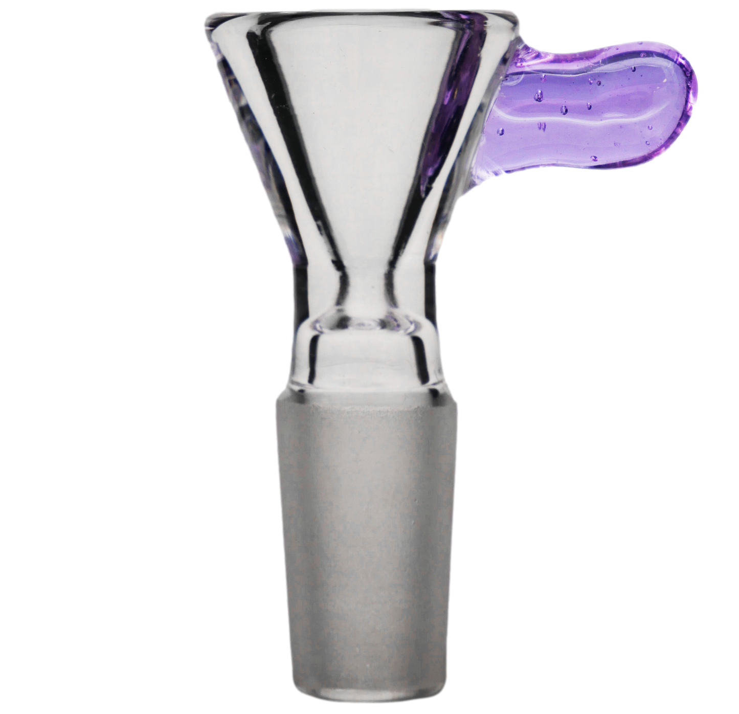Clear Funnel w/ Color Handle Snapper Glass Bowl Slide