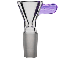 Clear Funnel w/ Color Handle Snapper Glass Bowl Slide
