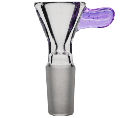 Clear Funnel w/ Color Handle Snapper Glass Bowl Slide