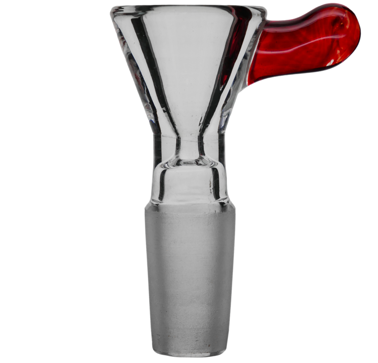 Clear Funnel w/ Color Handle Snapper Glass Bowl Slide