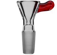 Clear Funnel w/ Color Handle Snapper Glass Bowl Slide