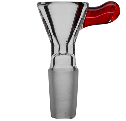 Clear Funnel w/ Color Handle Snapper Glass Bowl Slide