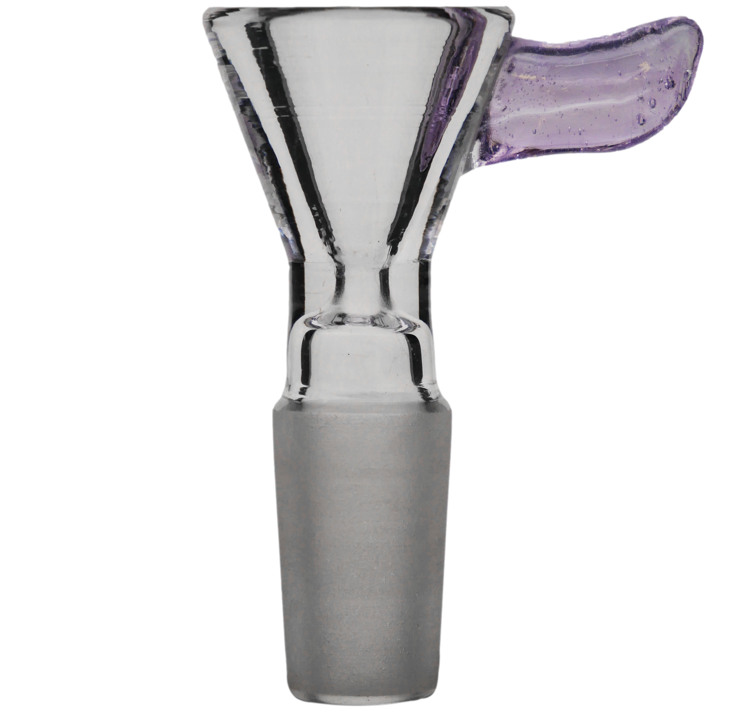 Clear Funnel w/ Color Handle Snapper Glass Bowl Slide