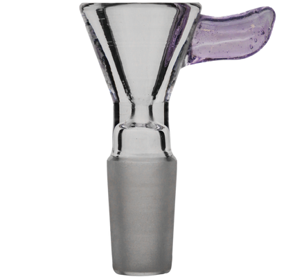 Clear Funnel w/ Color Handle Snapper Glass Bowl Slide