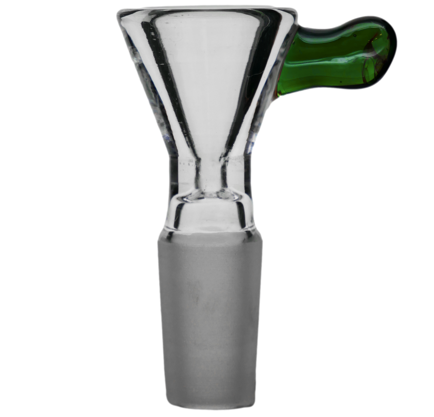 Clear Funnel w/ Color Handle Snapper Glass Bowl Slide